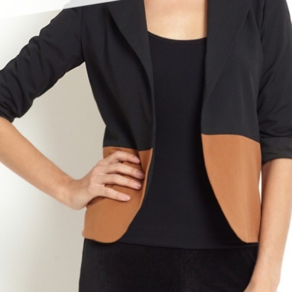 BLAZER Block color With BLACK and Brown size small